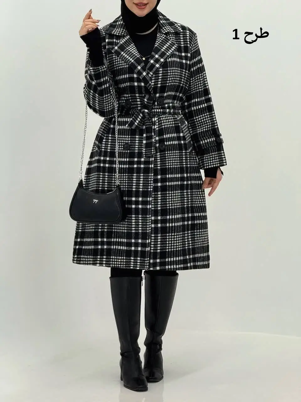 3697-پالتو چهارخونه آذین